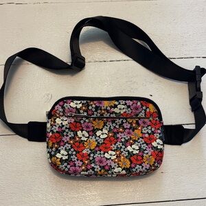 Brighton Black Floral Belt Fanny Pack Bag